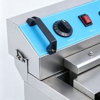 Friteuse électrique à réservoir unique de 30 L, machine à frire les frites de comptoir, friteuse de cuisine professionnelle avec valve de vidange d'huile