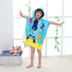 Serviette à capuche pour enfants, serviettes <span class=keywords><strong>de</strong></span> <span class=keywords><strong>bain</strong></span> <span class=keywords><strong>de</strong></span> <span class=keywords><strong>plage</strong></span>, couverture <span class=keywords><strong>de</strong></span> piscine, poncho, <span class=keywords><strong>cape</strong></span>, peignoir pour garçons - Product Image 3