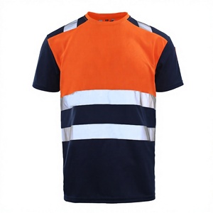 Camiseta de Trabajo de Seguridad ANSI Clase 2 Reflectante de Alta Visibilidad de Poliéster de Secado Rápido con Logotipo Personalizado para Hombre 4XL - Product Image 2