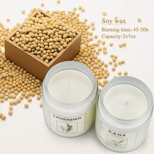 Bougie en cire de soja à la lavande et à la sauge, 7 oz chacune, ensemble de bougies parfumées aux huiles essentielles naturelles - Product Image 1