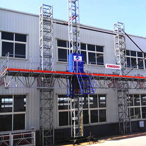 Plate-forme de travail d'escalade de mât de grande hauteur grimpeur de mât d'échafaudage électrique pour le travail de façade de bâtiment de mur rideau - Product Image 2