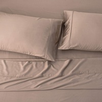 Ensemble de housse de couette en fibre de bambou de luxe, 3 pièces, tissé, 200TC, couleur unie, doux et soyeux, respirant, avec 2 taies d'oreiller