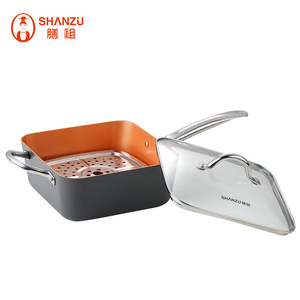Shanzu Multi-Functional Pot Set 4-Piece Non-Stick Oven Safe For Frying And Steaming - Product Image 2