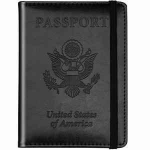 Diary Leather RFID Blocking Slim <b>ID</b> Card <b>Holder</b> Thermal Binding Hardcover 10.8X14.5CM UV Printing - Product Image 1