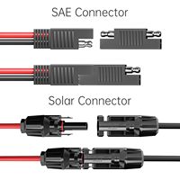 Konektor Panel Surya YouLong Kabel Adaptor Tembaga PVC SAE 10AWG Kabel Ekstensi PV 2PCS Polaritas Terbalik RV/Karavan Baterai