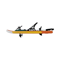 Nouveau design siège unique gonflable SUP pédale en métal Tri-puissance moteur électrique pédale Kayak bateau à rames pour l'océan