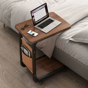 Mesa auxiliar de madera en forma de <span class=keywords><strong>C</strong></span> para sala de estar, mesa de centro móvil para dormitorio moderno para uso en cafetería doméstica - Product Image 6