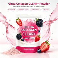 Poudre de collagène et de glutathion à marque privée, boisson de beauté au collagène et aux canneberges, complément alimentaire oral