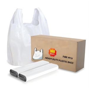 HuamaohengchunPlastic <b>Bags</b> - 300 <b>Pack</b> (11.5'x 6.5" x 21') with Handles for Small Business, Restaurants, Grocery & Trash - Product Image 1