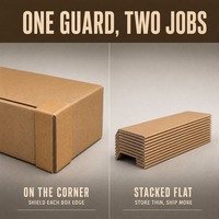 Protection de bord en papier amortissant les chocs réduit les dommages causés pendant le transport, la manutention et les opérations en entrepôt