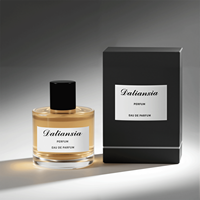 Vente en gros de flacons de parfum ronds de luxe de 30ml 50ml 100ml flacons de parfum en verre vide transparent de haute qualité avec emballage en boîte
