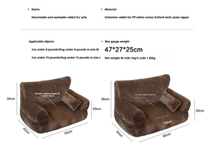 Katzen- & Hundebett Höhle Umweltfreundliche Baumwollfüllung Komplettset Abnehmbare Waschbare Plüschmatratze Hundebett für Alle Jahreszeiten - Product Image 6