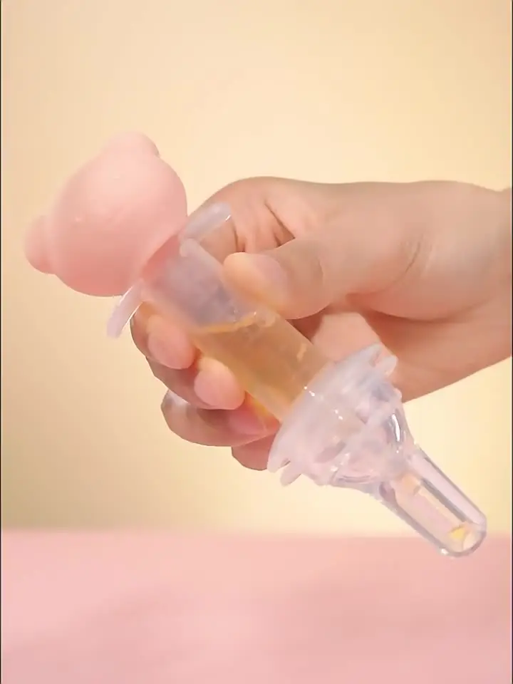 Экологичный силиконовый детский шприц для кормления