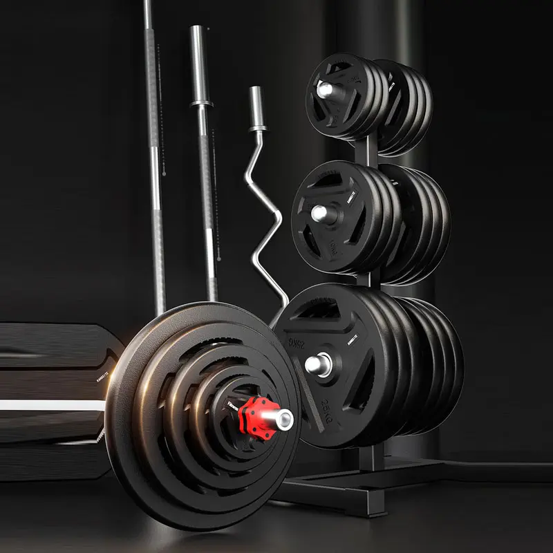 2023 Op Maat Gemaakte Fitnessapparatuur Accessoires Gietijzeren Barbell Stuk Topkwaliteit Barbell Stuk 2.5-45lb Optioneel