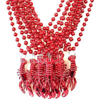 Mini collier en plastique avec perles en forme de homard pour la décoration de fêtes de carnaval et de festivals