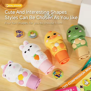 <span class=keywords><strong>Libro</strong></span> de pegatinas de dibujos animados de plástico personalizado, resistente al agua para juguete de sello mágico, sin rastro, sello a prueba de decoloración, recompensa de juguete para niños <span class=keywords><strong>y</strong></span> niñas - Product Image 5
