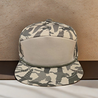 Casquette Trucker Performance à 7 Panneaux en Toile Camouflage avec Logo Brodé Personnalisé et Visière en Maille – Qualité Supérieure