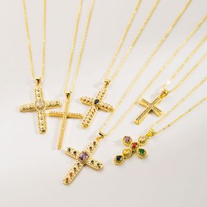 14K oro Cruz collar fabricante 5a <span class=keywords><strong>CZ</strong></span> s925 joyería de plata cadenas monacos <span class=keywords><strong>en</strong></span> oro laminado cuentas de plata 925 Colo oro - Product Image 1