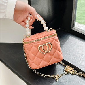 D5643 Portafoglio Mini Jelly per Ragazze, <span class=keywords><strong>Borsa</strong></span> a <span class=keywords><strong>Tracolla</strong></span> da Donna con Manico di Perle e Catena Dorata - <span class=keywords><strong>Borsa</strong></span> a <span class=keywords><strong>Tracolla</strong></span> a Scatola - Product Image 3