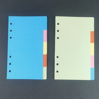 Onglets en papier A4 A5 B5 personnalisés feuille de diviseur d'onglet de couleur cartes d'index vierges pour ordinateur portable
