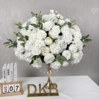 Boule de fleurs artificielles en promotion, haute simulation, élégante, en soie rose, 70 cm, ornements floraux