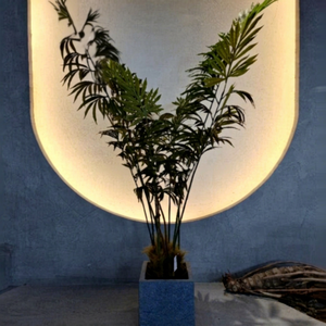 Palmier artificiel décoratif en plastique de haute qualité en pot pour la maison, le bureau, le salon, décoration de sol, plantes artificielles - Product Image 1