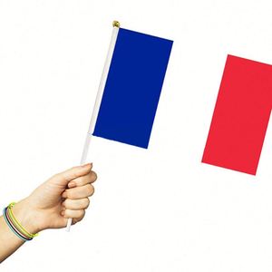 Bandera de Palestina Miniatura para Agitar con la Mano, Diseño al por Mayor para Todos los Países, con Asta de Plástico, Banderas de Seda y Vinilo - Product Image 2