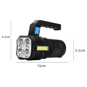 ไฟฉายอเนกประสงค์ 4 Xpe Led แบบพกพา ชาร์จไฟผ่าน USB ได้ พร้อมไฟด้านข้างแบบ COB กำลังสูง ไฟฉายสำหรับใช้งานกลางแจ้ง - Product Image 2