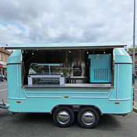 Pequeño Kiosco Móvil de Comida para Concesiones, Barra de Helados, Carrito de Café Totalmente Equipado, Remolque de Gelato y Sundae en Venta Cerca de Tiempo Libre