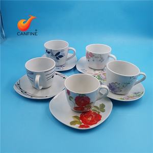 Platillo de taza de porcelana, calcomanía de flor, café, té y platillo, caja colorida para regalo, novedad, venta al por mayor - Product Image 2