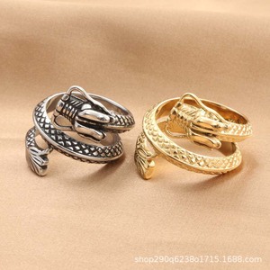 Dragon <b>Ring</b> Silver Men's Fashion Jewelry Animal Shape Punk Style Stainless Steel <b>Ring</b> Gift Occasion - Product Image 4