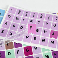 Autocollants de lettres pour clavier en gros/sur mesure, anglais/russe/français/allemand, autocollants pour clavier d'ordinateur portable