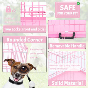 Vente en gros de cages pliables pour animaux de compagnie, cage pour chiens en métal avec fil métallique pour élevage d'animaux de compagnie - Product Image 2