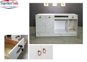 Mostrador de Recepción de Hotel de Mármol de Diseño Moderno y Lujoso, Personalizado, de Alta Calidad para Recepción y Front Office de Hotel - Product Image 6