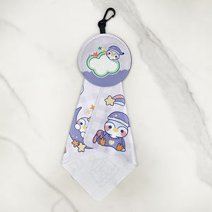 מחזיק מפתחות מצוירת אישית ניידת שרשרת פינגווין תיק קטן מיקרופייבר בד מיקרופייבר שעונים - Product Image 4