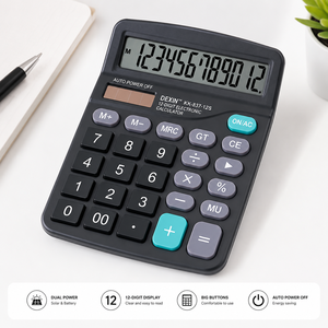Bon marché, <span class=keywords><strong>calculatrice</strong></span> <span class=keywords><strong>scientifique</strong></span> solaire à grand écran 12 bits de haute qualité, fournitures de bureau - Product Image 2