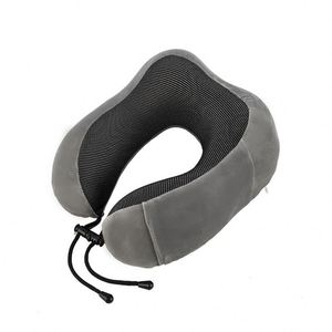 Oreiller de voyage gonflable en mousse à mémoire de forme en U avec logo personnalisé, support corporel et housse amovible portable pour avion - Product Image 2