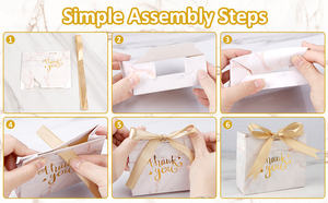 Luxury Ribbon Handle White Cardboard Small Gift Packaging Bag Customized Printed Paper Bags Bolsas De Papel With Your Own Logo - Product Image 6