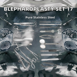 Juego Profesional de Blefaroplastia Manual de 17 Piezas, Instrumentos Oftálmicos de Acero Inoxidable para Cirugía de Párpados MOL - Product Image 2