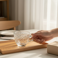 Lot de tasses à thé turques authentiques de qualité supérieure – Gobelet moderne et épuré avec poignée pour thé et café, marque Yesink, idéal pour les mariages