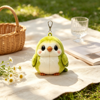 Peluche Perroquet Personnalisée ODM/OEM, Adorable Oiseau en Peluche, Porte-clés, Mini Breloque de Sac, Pendentif Promotionnel, Jouet Cadeau