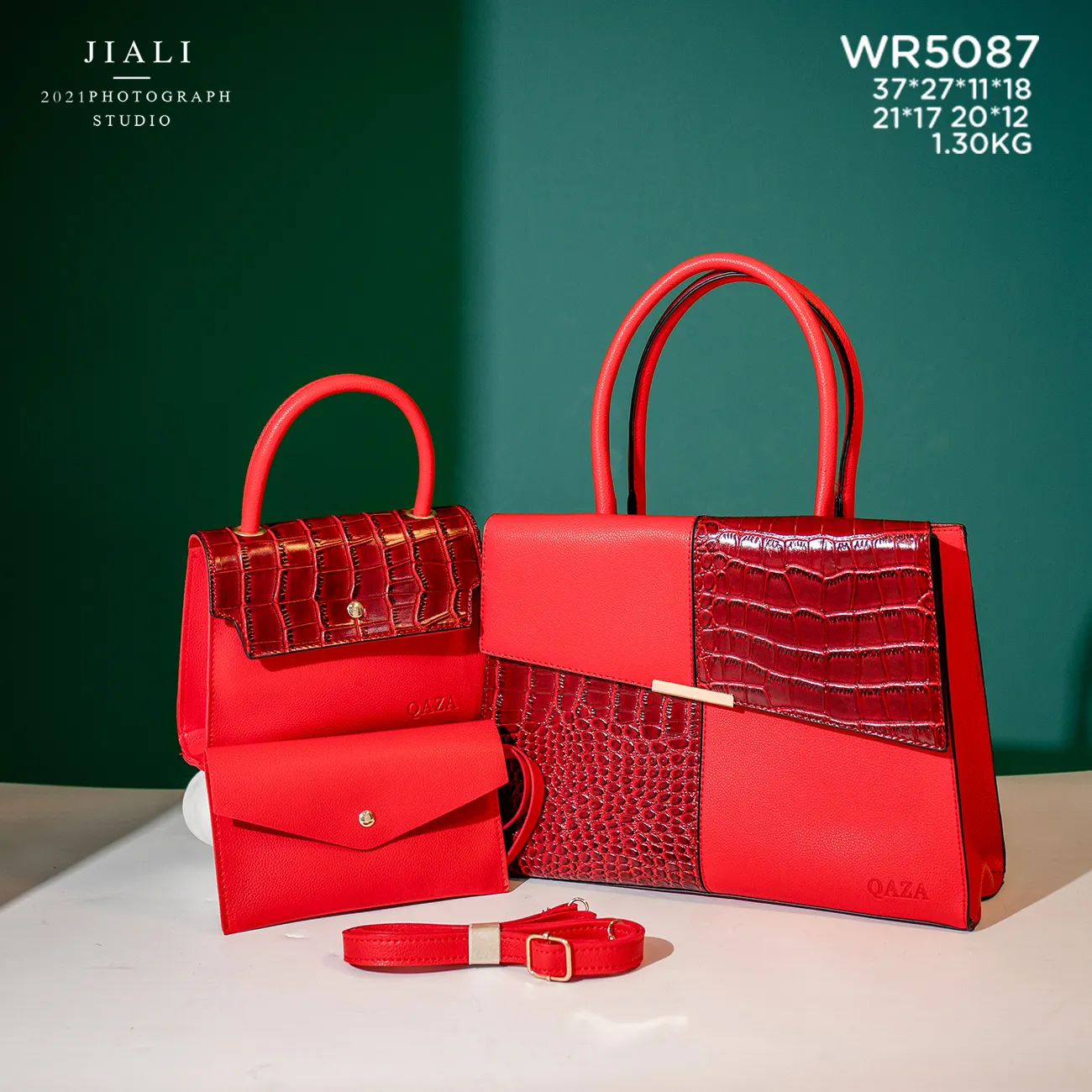 Hot-Selling High Quality Luxury Trends 3 Set PU Leather Custom Logo Crocodile Classic Women Purses and Handbags ladies