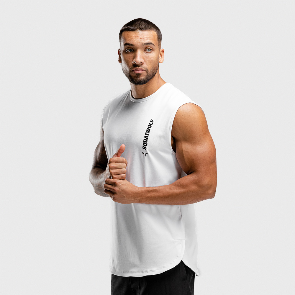 2022 new design fashion custom Knit t Shirts 100 % Cotton Spandex Fitness Sleeveless mens t shirts