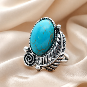 Anello Vintage con Motivo a Foglia per Donne, Stile Retrò, Design Creativo, Accessorio per Dito - Product Image 5