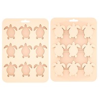 Moule à glaçons et à sucettes en forme de tortue de dessin animé - Écologique, sans BPA, durable, réutilisable, en silicone, DIY