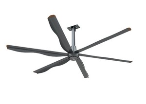 Ventilateurs de plafond commerciaux PM VFD HVLS 8ft/2.4m, débit d'air 2600m/min, câble anti-chute intégré, 6 pales, faible bruit 39dB, conçus pour une utilisation professionnelle - Product Image 2