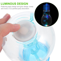 Décoration de Fête Bouteille en Forme d'Ampoule 600ml avec Lumière LED Bouteilles de Jus de Vin en Forme d'Ampoule pour Fête