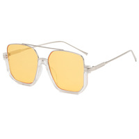 Lunettes de soleil pour femmes, monture large à double barre, anti-lumière bleue UV400, style rétro, tendance influenceur haut de gamme