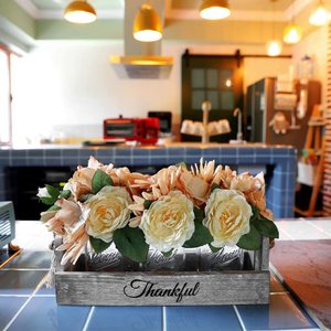 Handmade Table Decoration Mason Jar Wood Box <strong>Centerpiece</strong> for Farmhouse Kitchen and <strong>Rustic</strong> <strong>Wedding</strong> Decor - Product Image 4