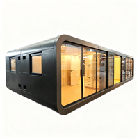 Structure en acier et fibre de verre, villa modulaire moderne de 20 pieds, mobile, hôtel, cabine intelligente Apple, conteneur de couchage, maison, garantie de 2 ans